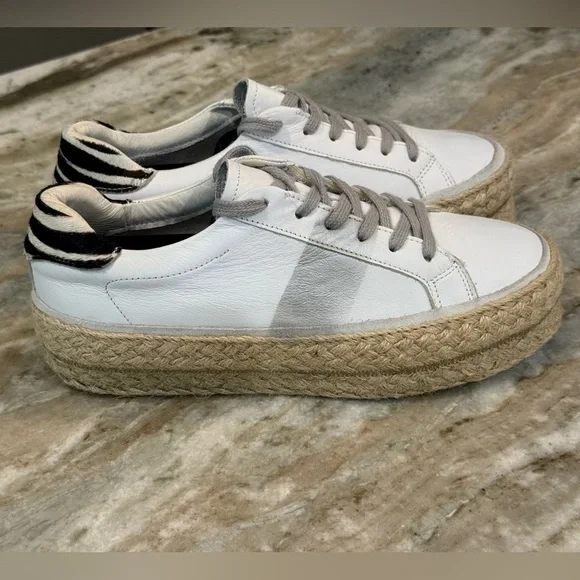 Women’s Coconuts by Matisse white leather platform espadrille sneakers- Size 9 - Picture 2 of 12